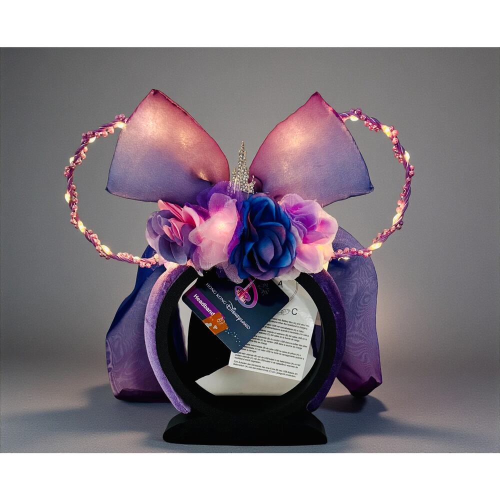 Hong Kong Disneyland 20th Anniversary Skyline Light-Up Ear Headband HKDL NWT